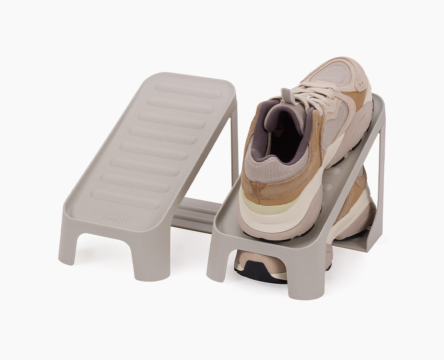 Shoe-In Compact 2-piece Ecru Shoe Caddy