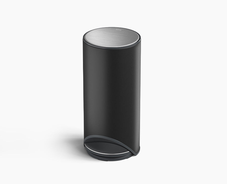 Arc 30L Easy-push Matt Black Pedal Trash Can