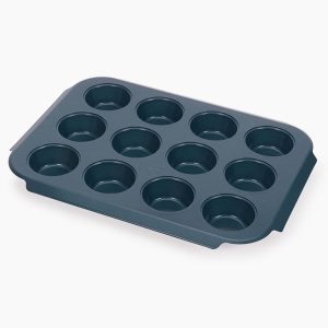 Nest  Bake Non-Stick 12 Cup Blue Muffin Pan