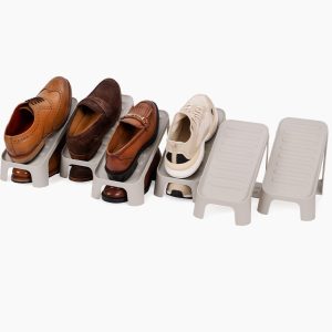 Shoe-In  Compact 6-piece Ecru Shoe Caddy