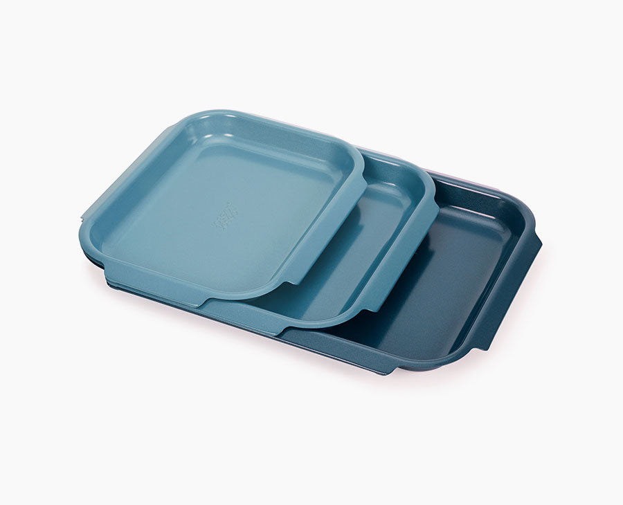 Nest Bake Non-Stick 3-piece Blue Baking Pan Set