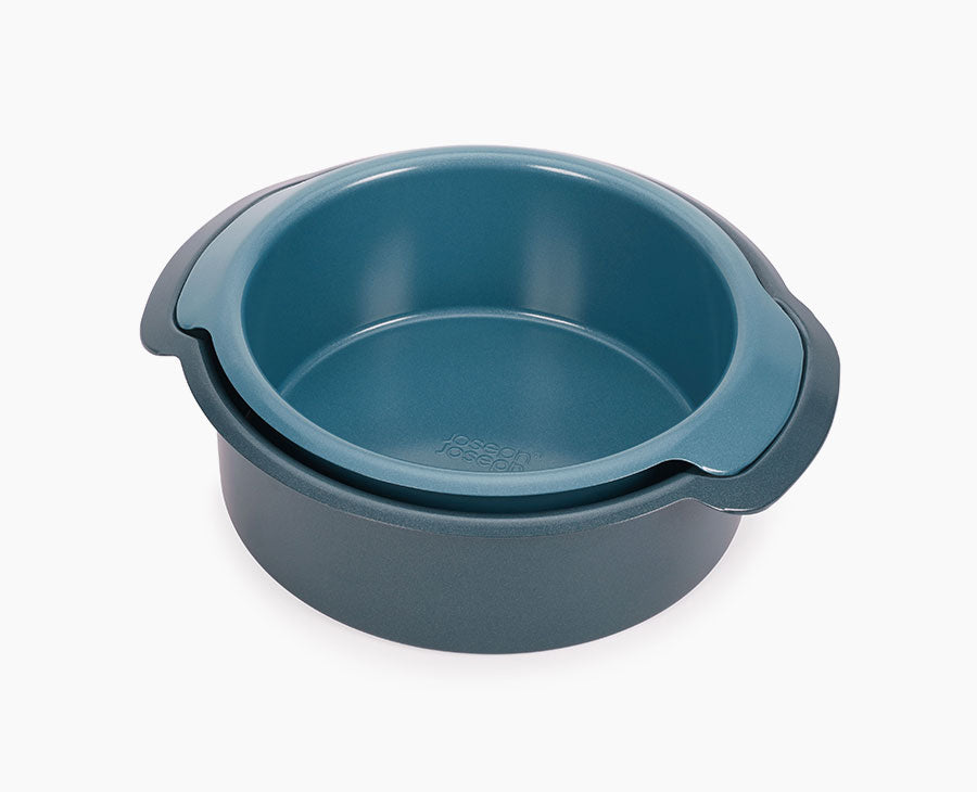 Nest Bake Non-Stick 2-piece Blue Round Cake Pan Set