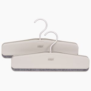Orderly Easy-grip Set of 2 Ecru Skirt & Pants Hangers