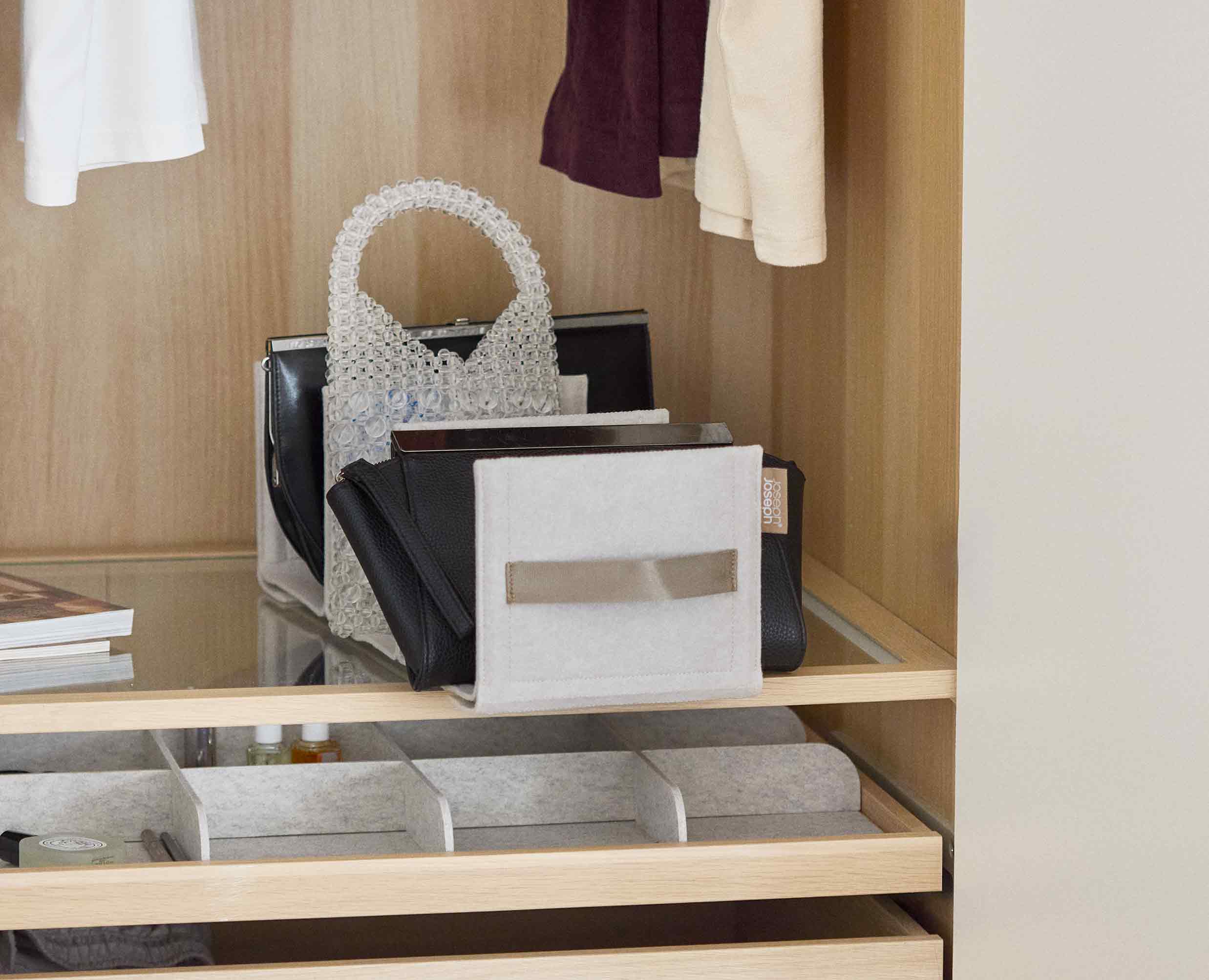 Orderly Ecru Bag & Purse Closet Organizer - Image 4