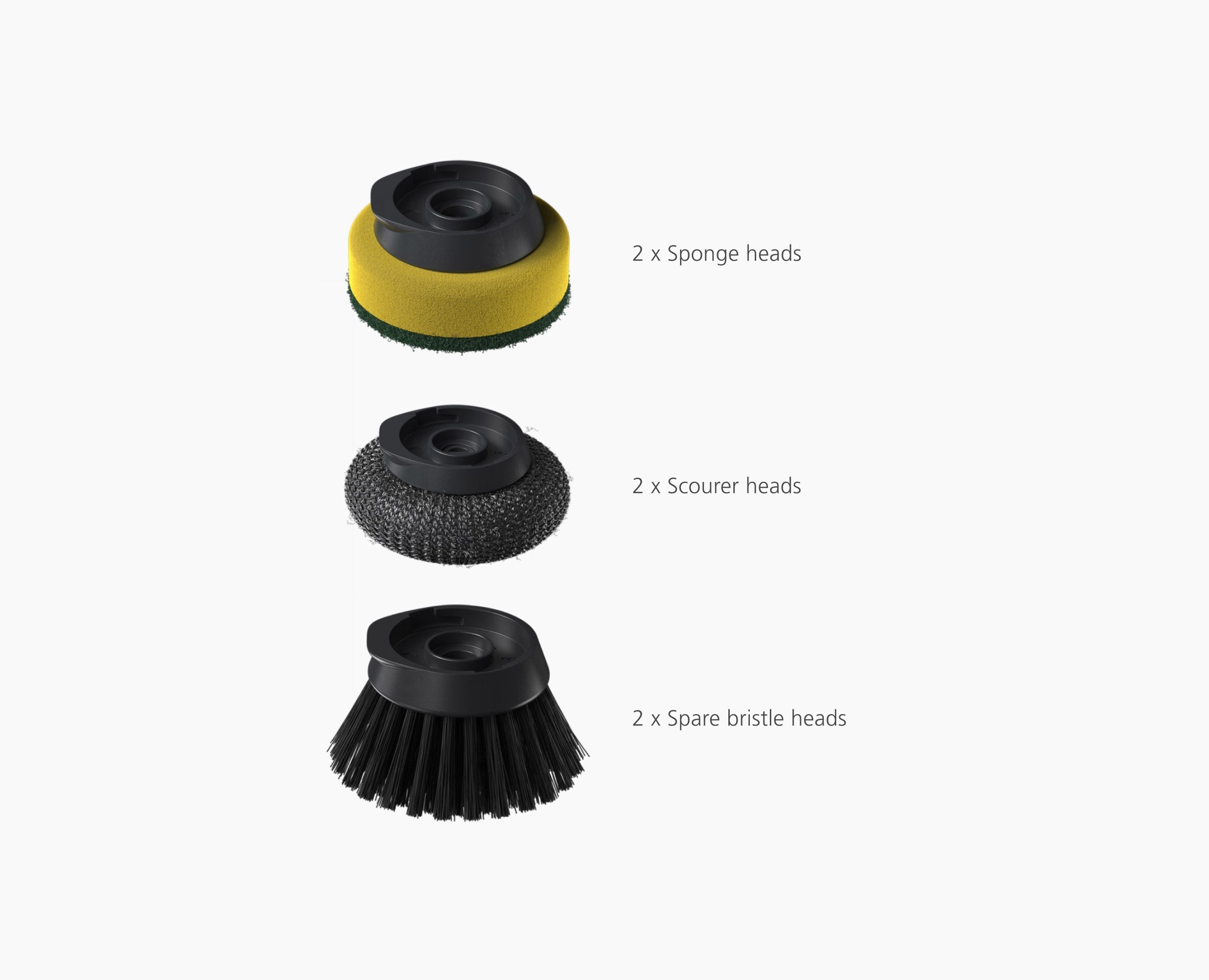 SinkTech Dish Brush with Steel Stand & Extra Heads - Image 9
