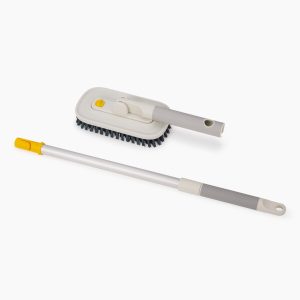 CleanTech 2-in-1 Tile Scrubber Tool with Extension Pole