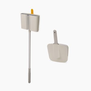 CleanTech Wall-mounted Broom. Dustpan & Brush Set