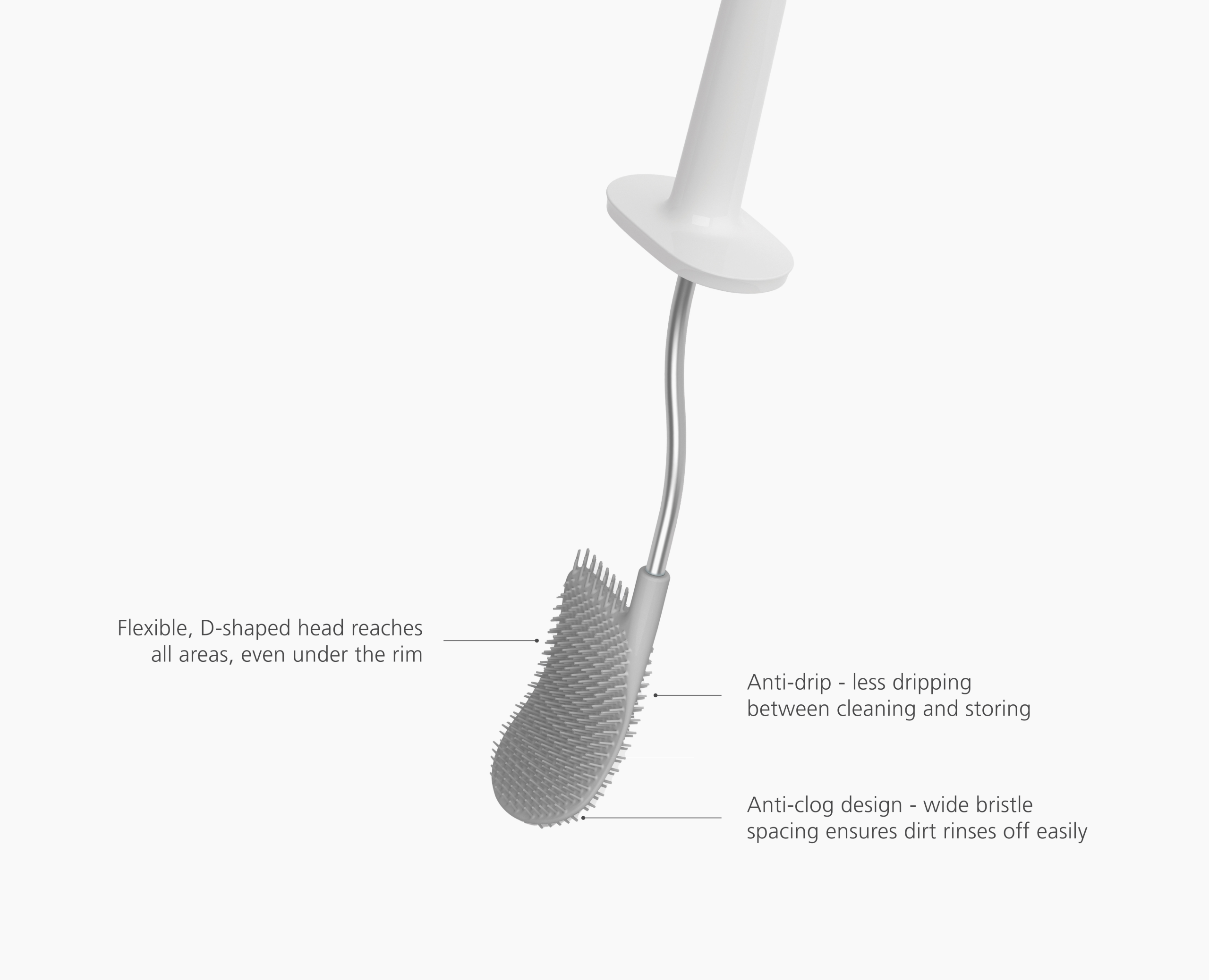 Flex Lite Pack of 2 Stainless-Steel Toilet Brushes - Image 6