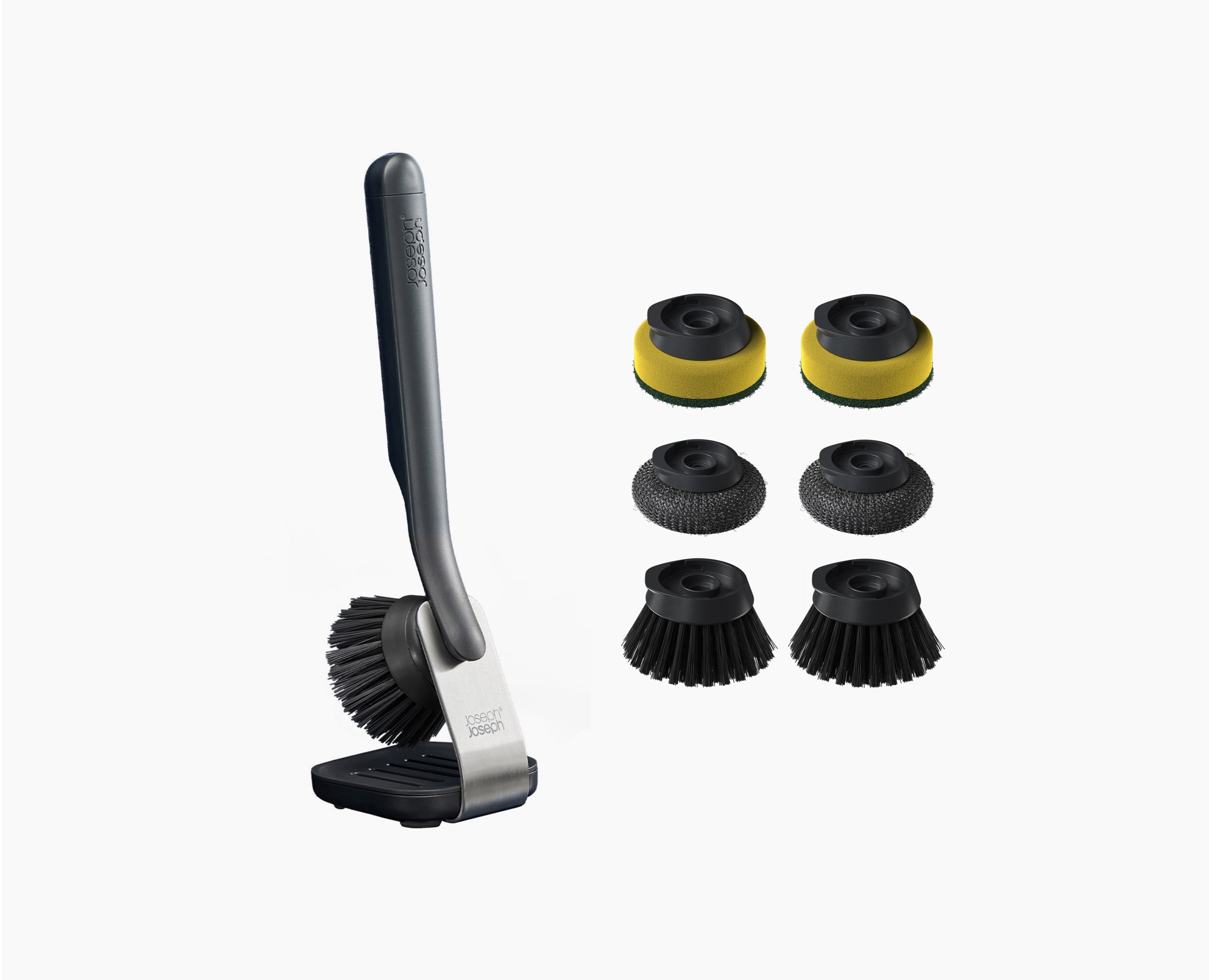 SinkTech Dish Brush with Steel Stand & Extra Heads