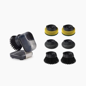 SinkTech  Compact Soap Dispensing Dish Brush with Steel Stand & Extra Heads
