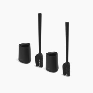 Flex 360 Lite Pack of 2 Matt Black Toilet Brushes