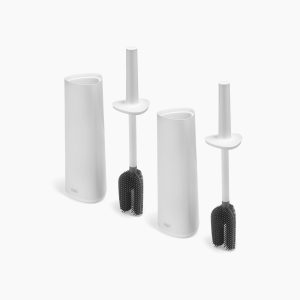 Flex  360 Pack of 2 Gloss White Toilet Brushes