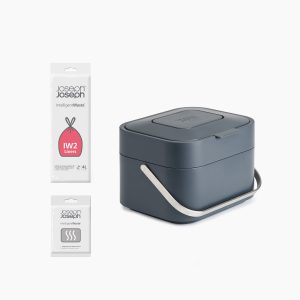 Stack 4L Gray Food Waste Caddy Starter Set