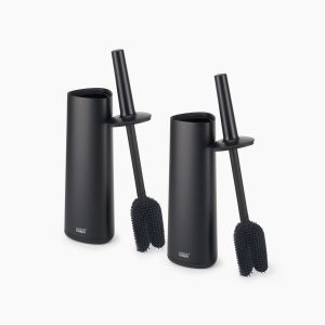 Flex  360 Pack of 2 Matt Black Toilet Brushes