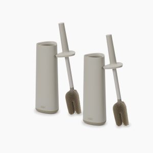 Flex  360 Pack of 2 Matt Ecru Toilet Brushes